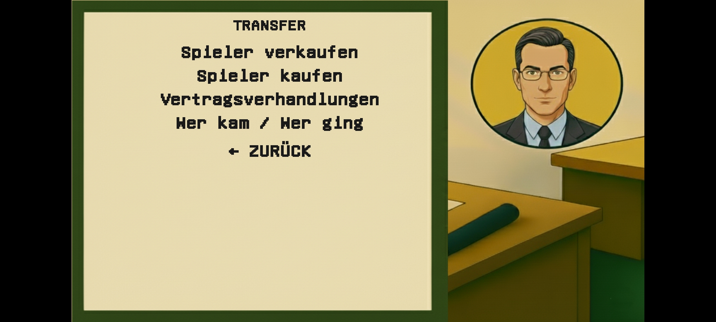Transfer Menu - Buy, sell players and contract negotiations