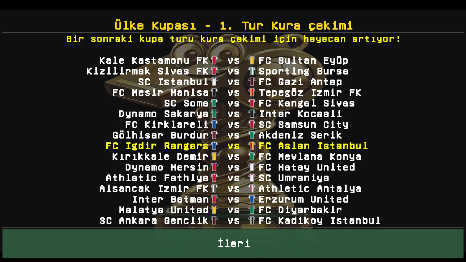 Cup draw