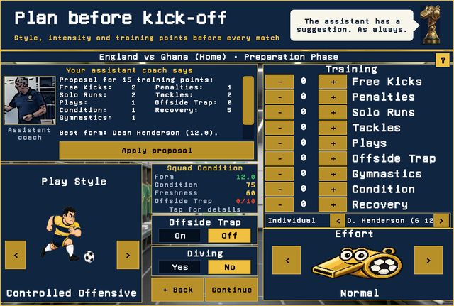 Plan before kick-off