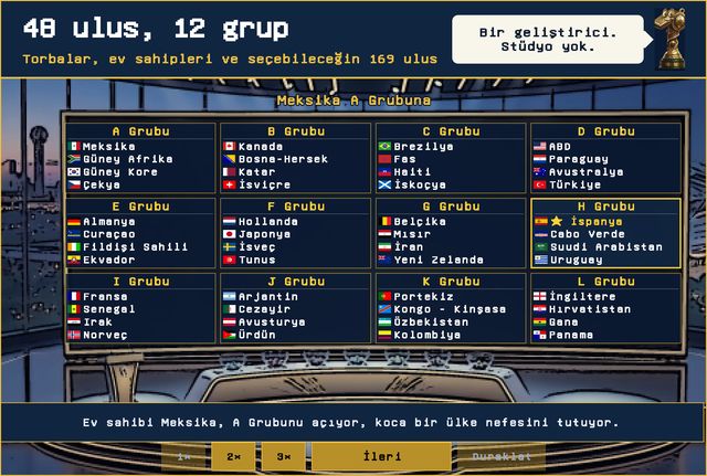 48 ülke, 12 grup