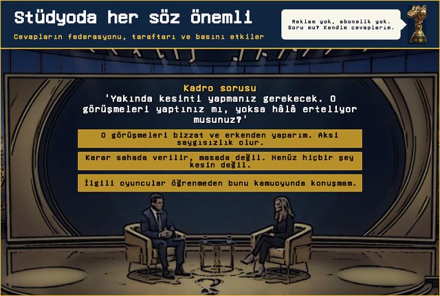 Stüdyoda her söz önemli