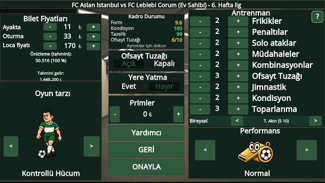 Maç hazırlığı