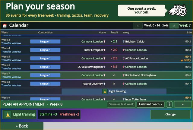 Plan your season