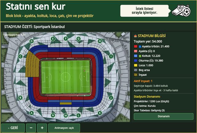 Stadyumunu kur