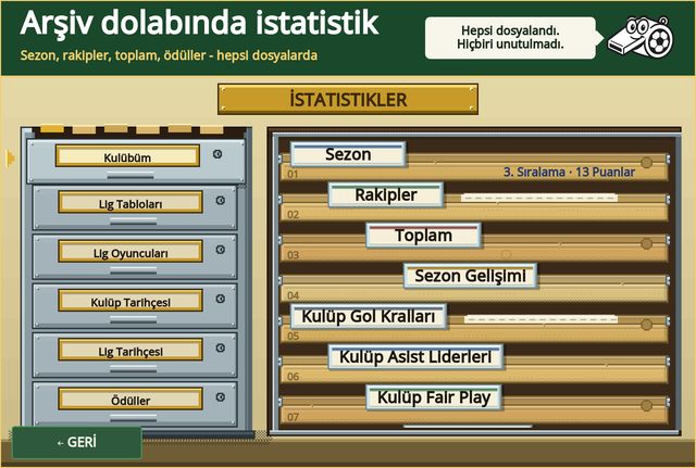 Dosya dolabında istatistik