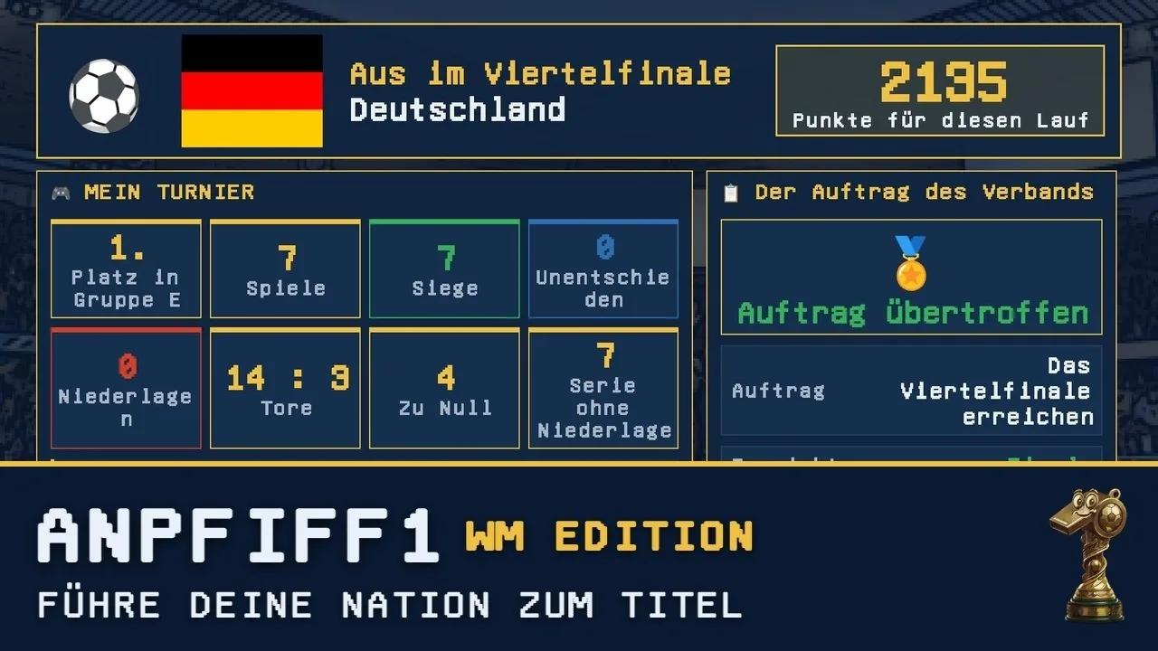 Anpfiff1 WM Edition: Führe deine Nation zum Titel (Trailer)